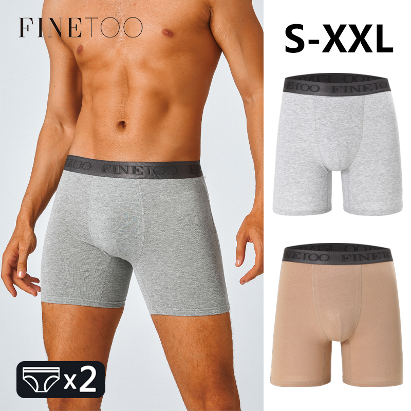 2pcs Cotton Long Boxers For Me - огляд і ціна Boxer Brief Pack Cotton