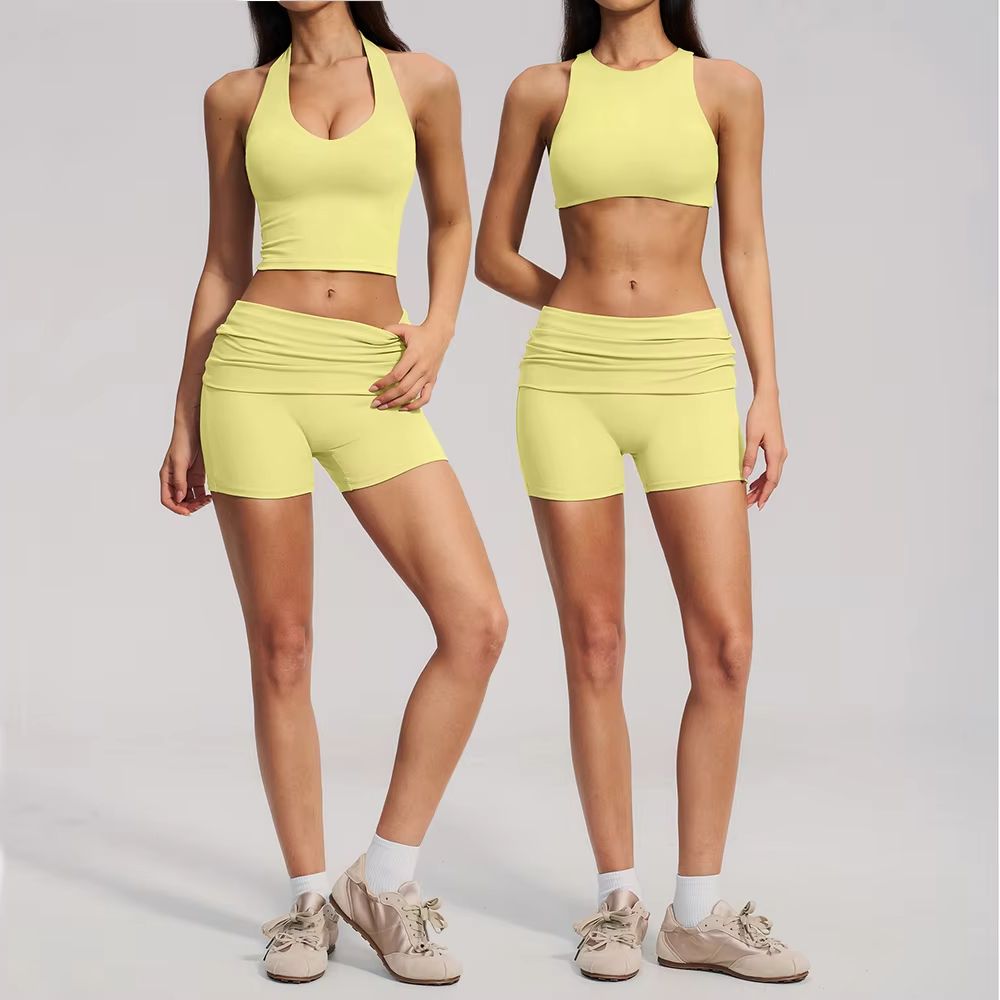 2 Pieces Yoga Suit Women Athle - огляд і ціна Compression Shorts Athletes