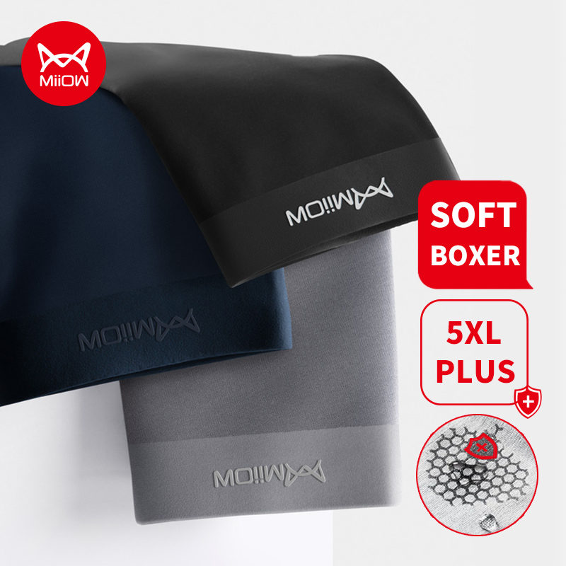MiiOW 3Pcs Organic Cotton Men  - огляд і ціна Boxer Brief Pack Cotton